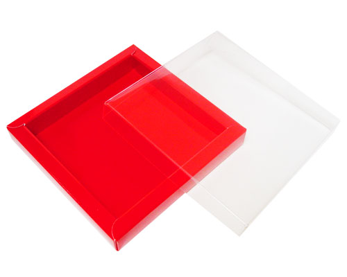 Windowbox 100x100x19mm rouge laque