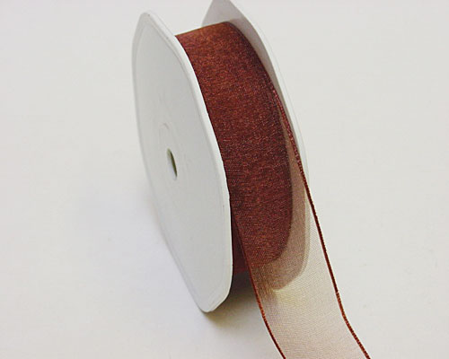 organza N 47 wired edge brown