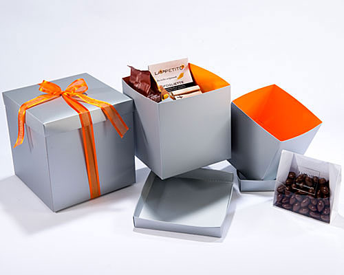 Cubebox L210xW210xH210mm Duo Monaco silver-orange