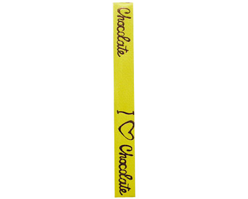 Ribanbel I love chocolate 15mm/100mtr Yellow brown