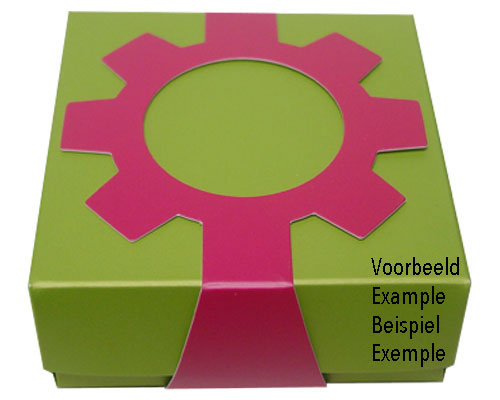 Sleeve-me box without sleeve 93x93x30mm interior kiwi green 