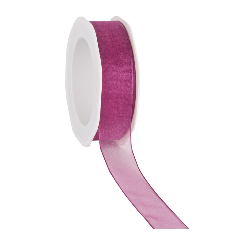 organza N 55 wired edge fuchsia