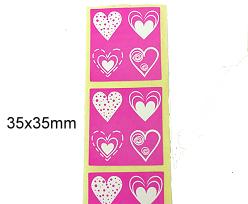 LoveHearts Label 500pcs on rol  Candy/White