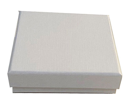 Royal box L109xW109xH24mm white almond