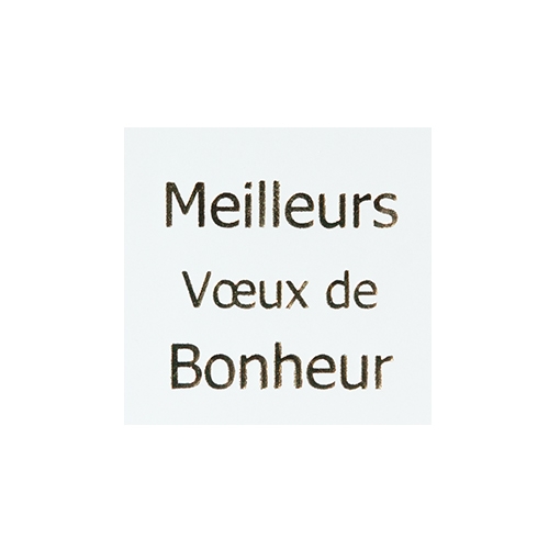 Wish label Meilleurs voeux de Bonheur white gold 500pcs