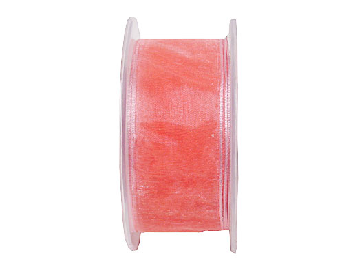 organza wired edge, peach