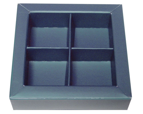 Windowbox 66x66x19mm 4 division sea blue 