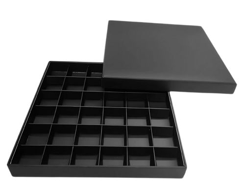 San Remo L204xW204xH31mm + compartments black black