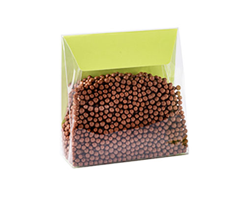 Pochette transparant L130xW50/H140mm pistache