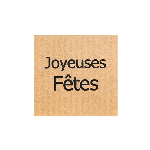Wish label Joyeuses Fêtes kraft black 500pcs