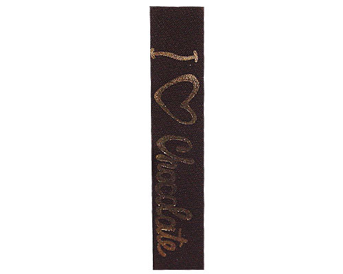 Ribanbel I Love Chocolat Brown/Gold