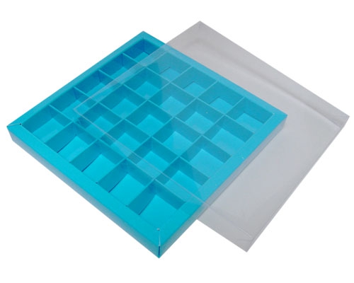 Windowbox 166x166x19mm 25 division lagune laqué