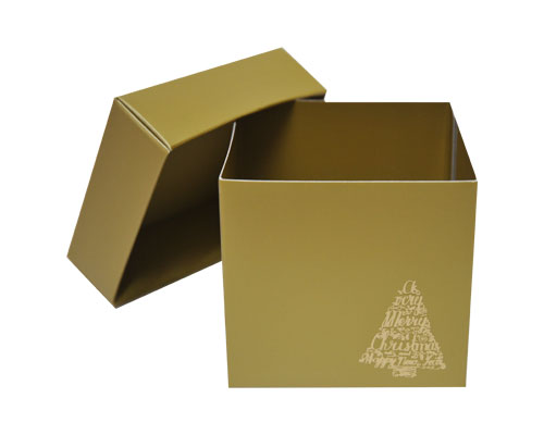 Cubebox Xmas tree 80x80x75mm almond