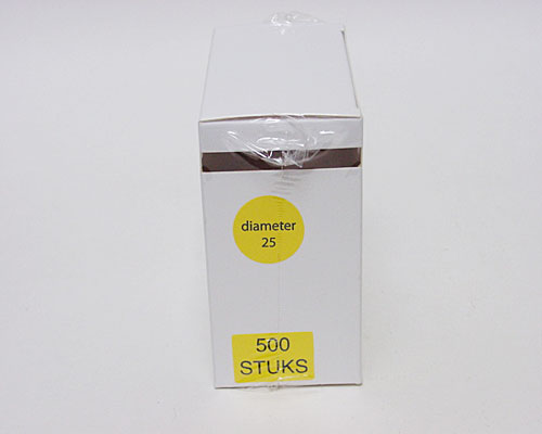 label transparant for closing D25mm rol/500st