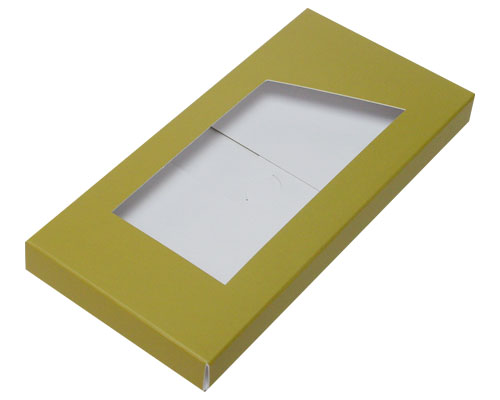 Glued version, Chocolate bar box with opening almond