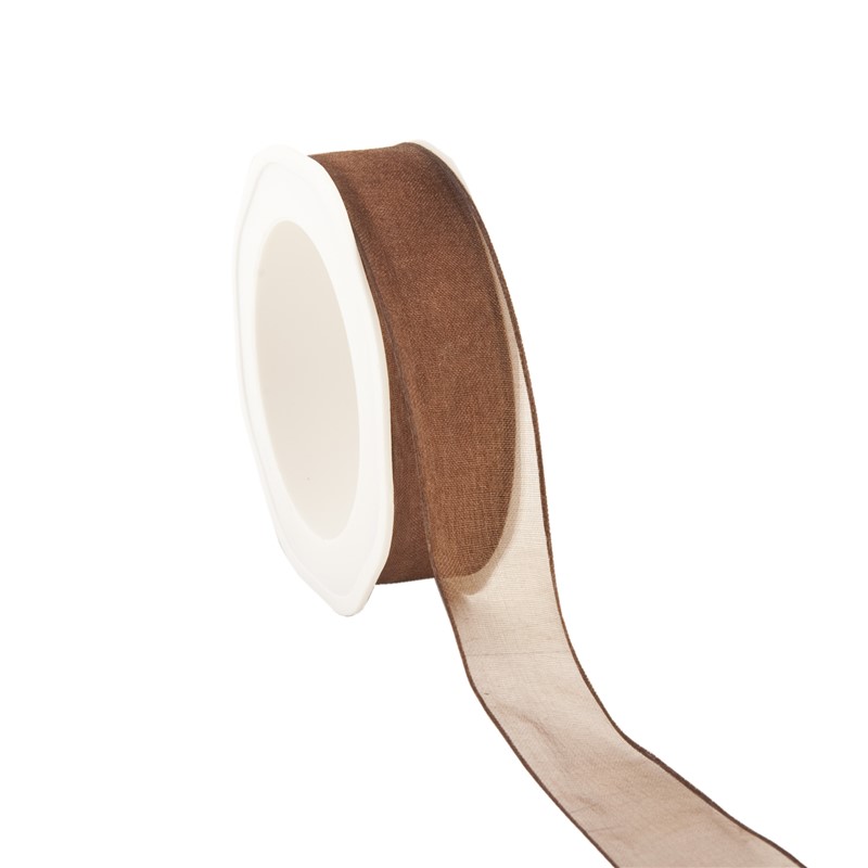 organza N 47 wired edge brown