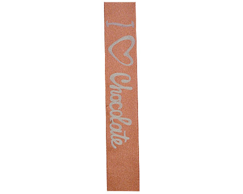 DoubleFaceSatin I Love Chocolat Amber/Ivory