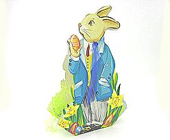 Folding Rabbit large  for filling blue