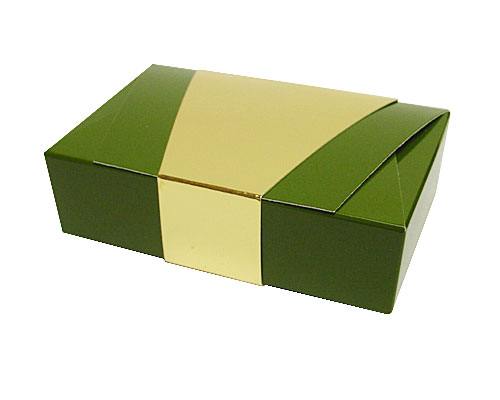 Ballotin enveloppe 142x90x35mm vert foret laque