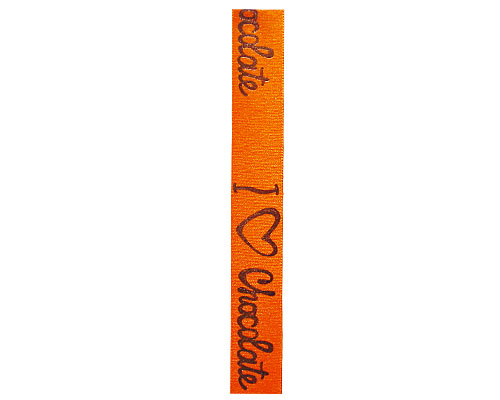 DoubleFaceSatin I Love Chocolat Orange/Brown