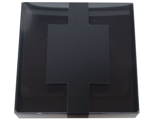 Windowbox carre small with sleeve 110x110x19mm black