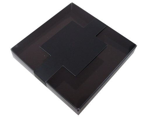 Windowbox carre small with sleeve 110x110x19mm black