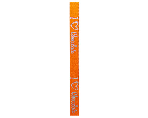 DoubleFaceSatin I Love Chocolat Orange/Silver