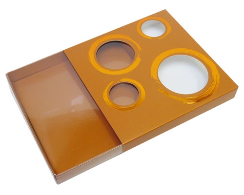 Windowbox 4 circle large 140x140x19mm hazelnut