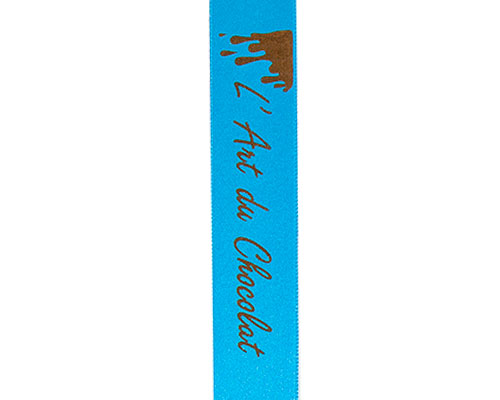 DoubleFaceSatin L Art du Chocolat Turquoise/Brown