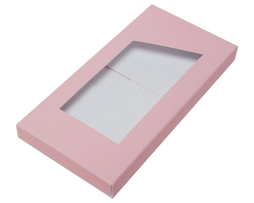 Glued version, Chocolate bar box with opening lotus