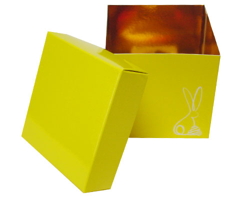 Cubebox Bunny L100xW100x95mm Jaune laqué