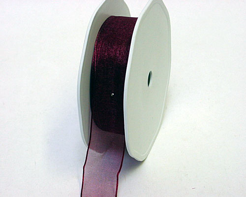 organza N 68 wired edge bordeaux