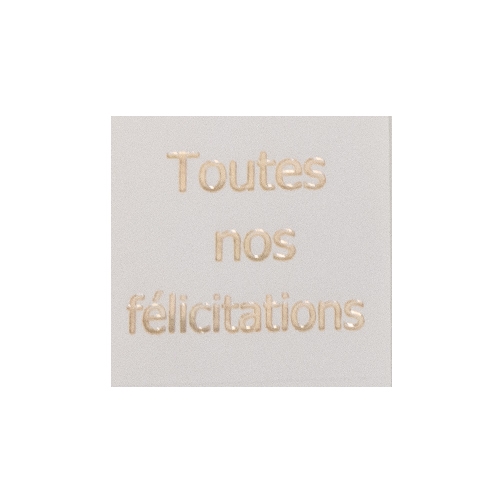 Wish label Toutes nos félicitations white gold 500pcs