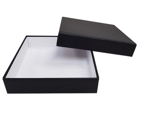 Royal box L109xW109xH24 black white    