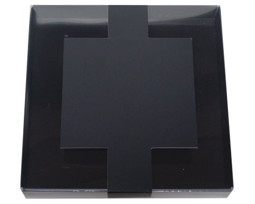 Windowbox carre large with sleeve 140x140x19mm black