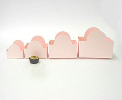 halfmoon tray pink L100xW62xH75mm
