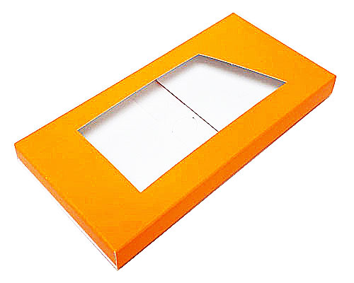 Box for chocolate bar apricot orange