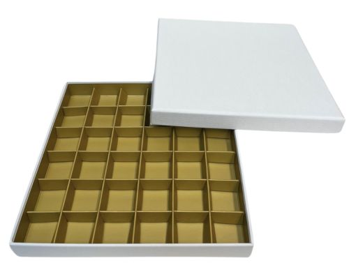 San Remo L204xW204xH31mm + compartments white almond