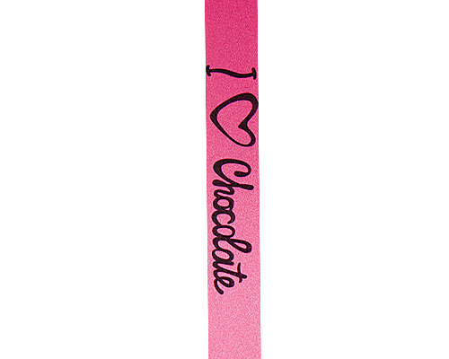 Ribanbel I love chocolate 15mm/100mtr fuchsia black