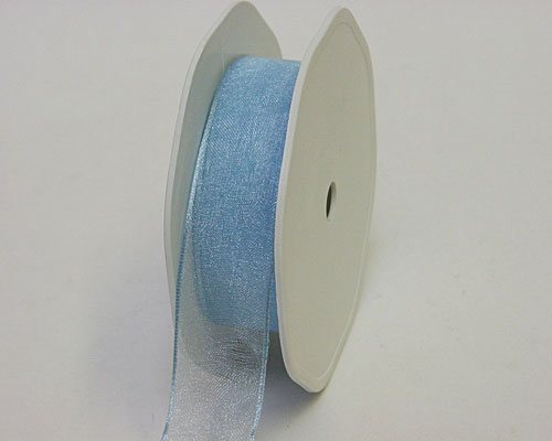 organza N 71 wired edge light blue