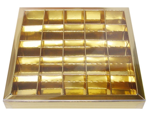 Windowbox 166x166x19mm 25 division goldshine