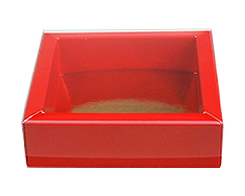 Windowbox 90x90x30mm interior rouge laque